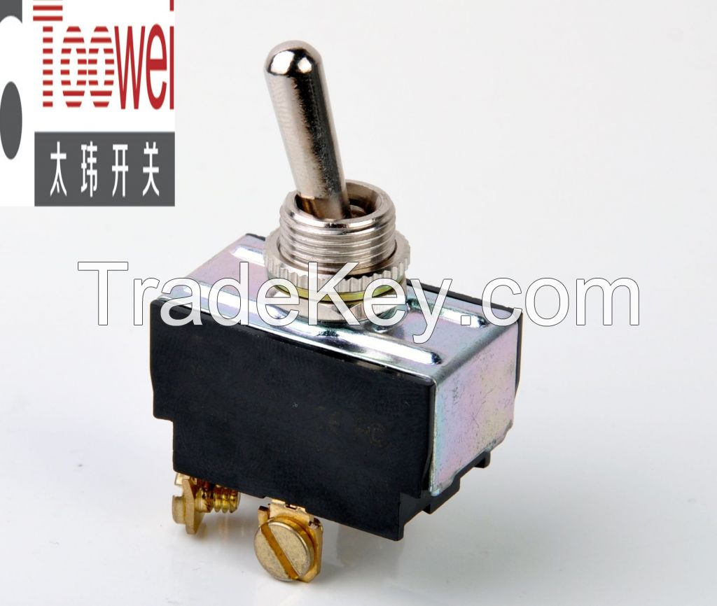 ON-OFF Toggle switch DPDT 12mm 10A 250V T6021W