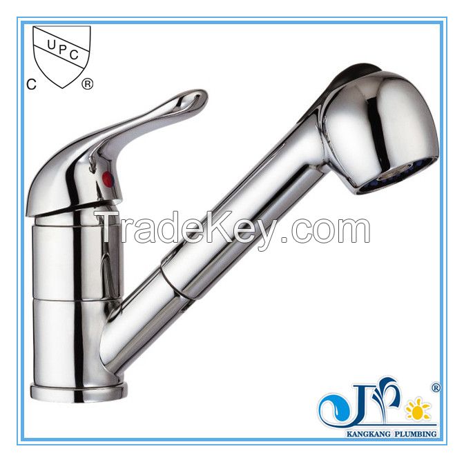 Kitchen faucet with zinc handle