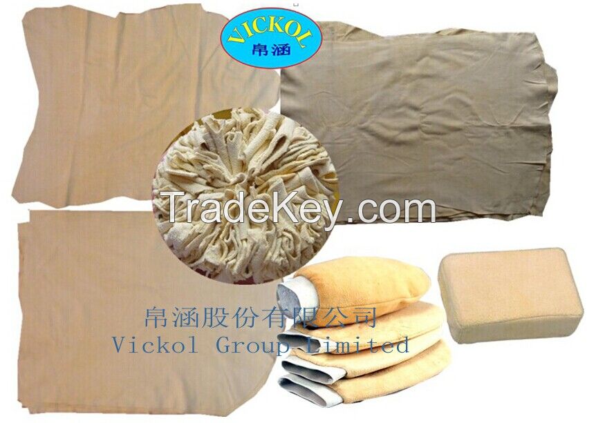 100% Fish oil tanned chamois leather  for car drying