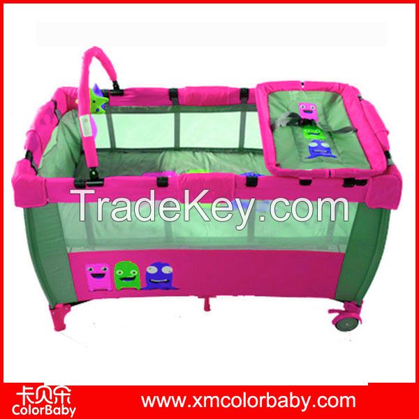 classic foldable baby playpen with beautiful printings BP607A