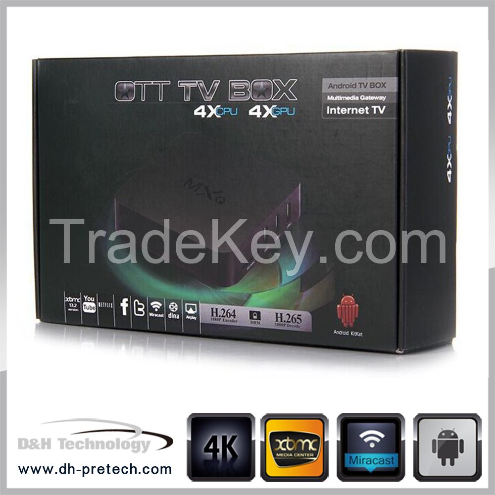 Latest smart internet on tv smart tv box xbmc android 4.4 kitkat quad core smart root access android smart tv box