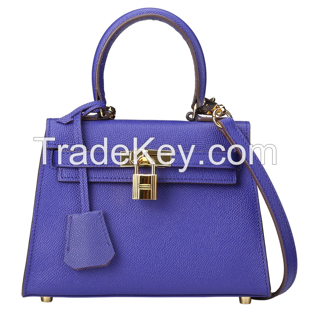 genuine leather top handle women handbags