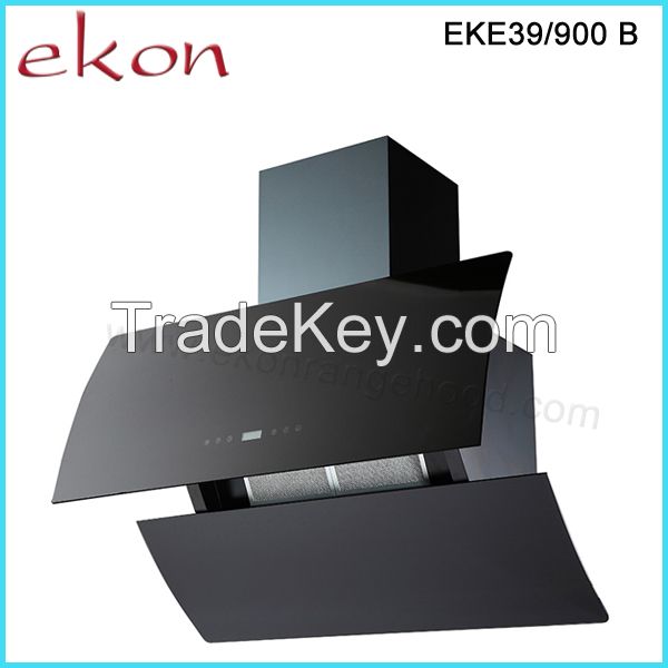 90cm Black Glass Automatic Opening Kitchen Cooker Hood