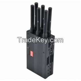 2014 New Handheld 6 Bands 3G Phone Jammer - Lojack Jammer 