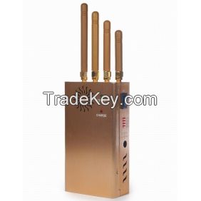 2014 New Handheld Four Bands Cell Phone GPS Jammer with Single-Band Control