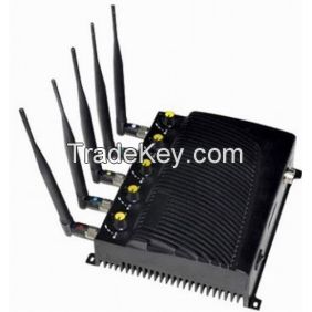 Adjustable Five Bands Signal Jammer for 4G, 3G Cell Phone Signals