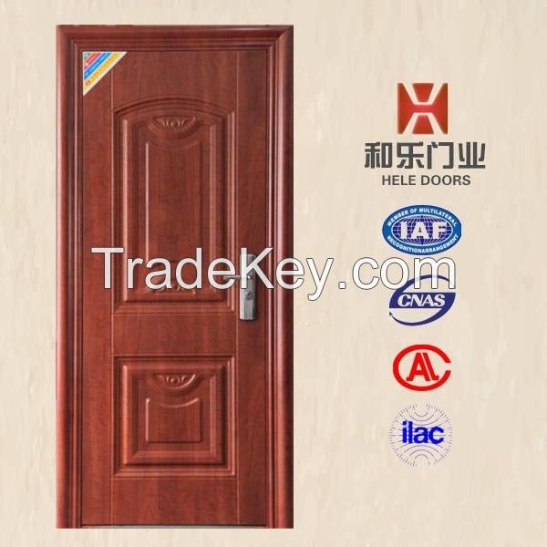 HL-086 Printing exterior single leaf steel security door