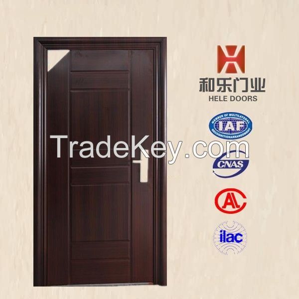 HL-096 Printing exterior single leaf security stainless iron door