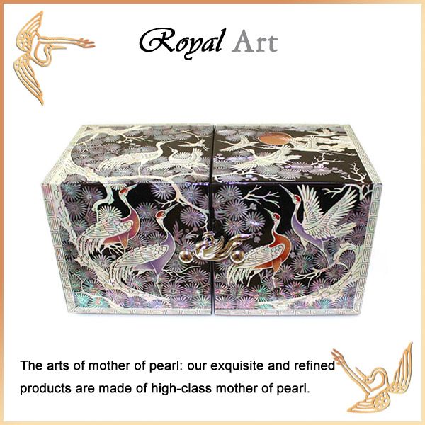 Luxury Jewelry Box with Mother of pearl inlaid; DO-1230
