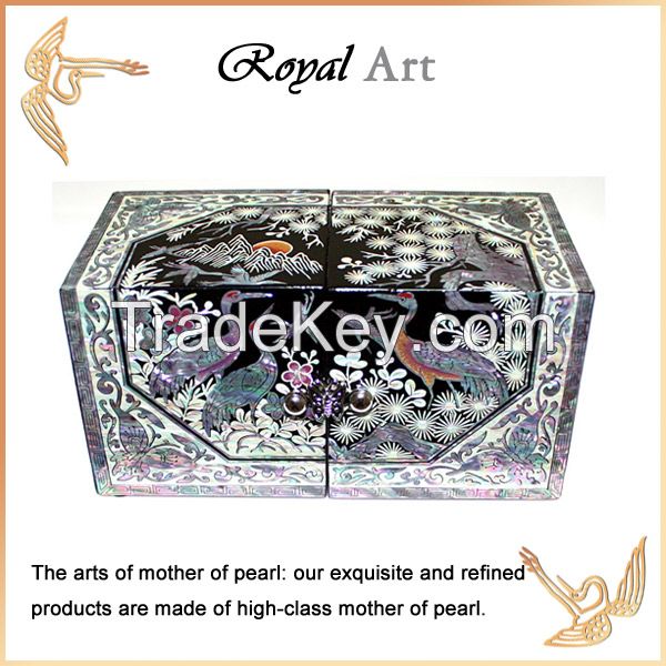 Luxury Jewelry Box with Mother of pearl inlaid; DO-994
