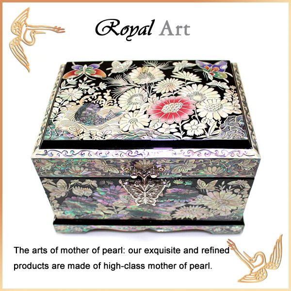 Luxury Jewelry Box with Mother of pearl inlaid; CL-504