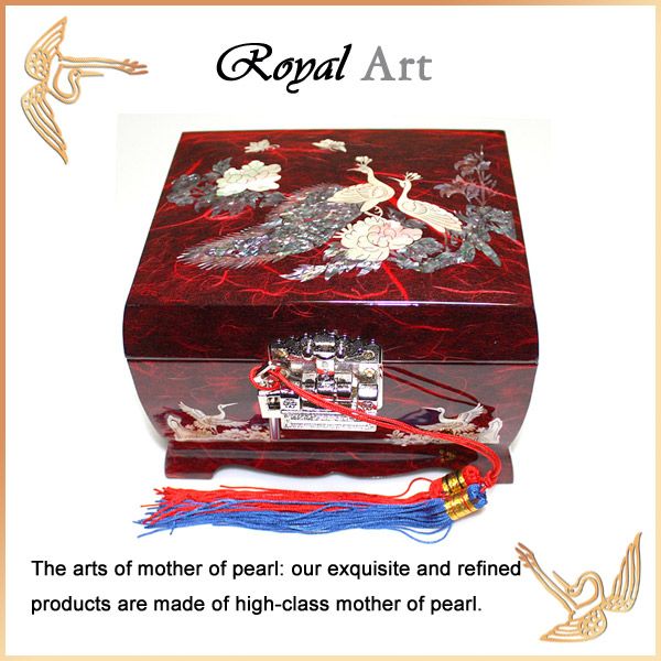 Luxury Jewelry Box with Mother of pearl inlaid; OR-28 