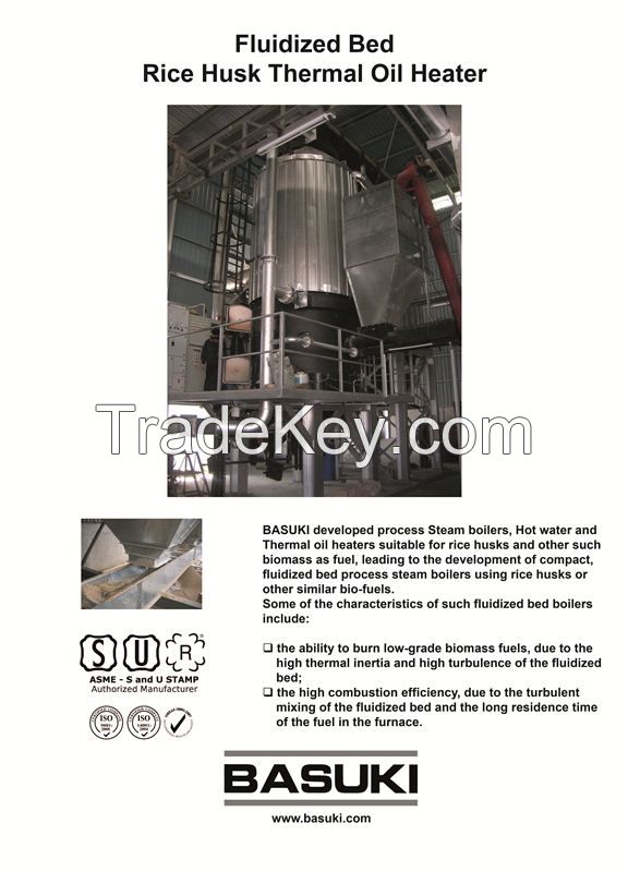 Vertical Thermal oil heaters Fluidized bed