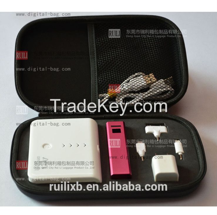 Tool box EVA case for mobile power charger, power bank hard case eva case