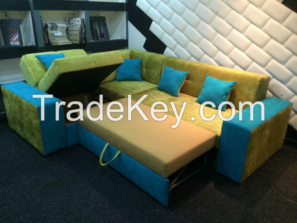 Corner Sofa Bed with Storage