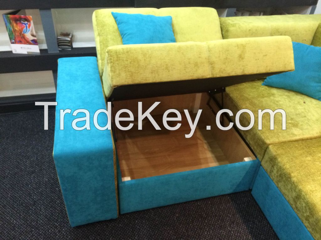 Corner Sofa Bed with Storage