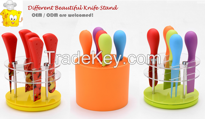 Novelty Tool Set Stainless Steel Blade Plastic Handle Cute Cheese Cutter Cheese Knife