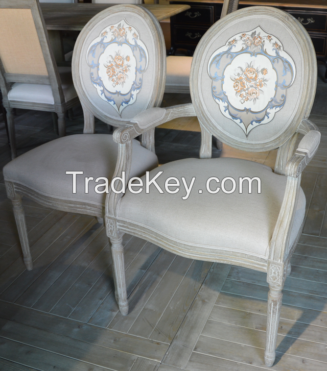 French Style Solid Wood Dining Chair