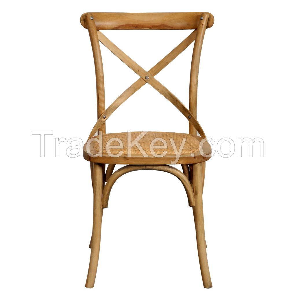 french wood X cross back dining chairs  dc-1031