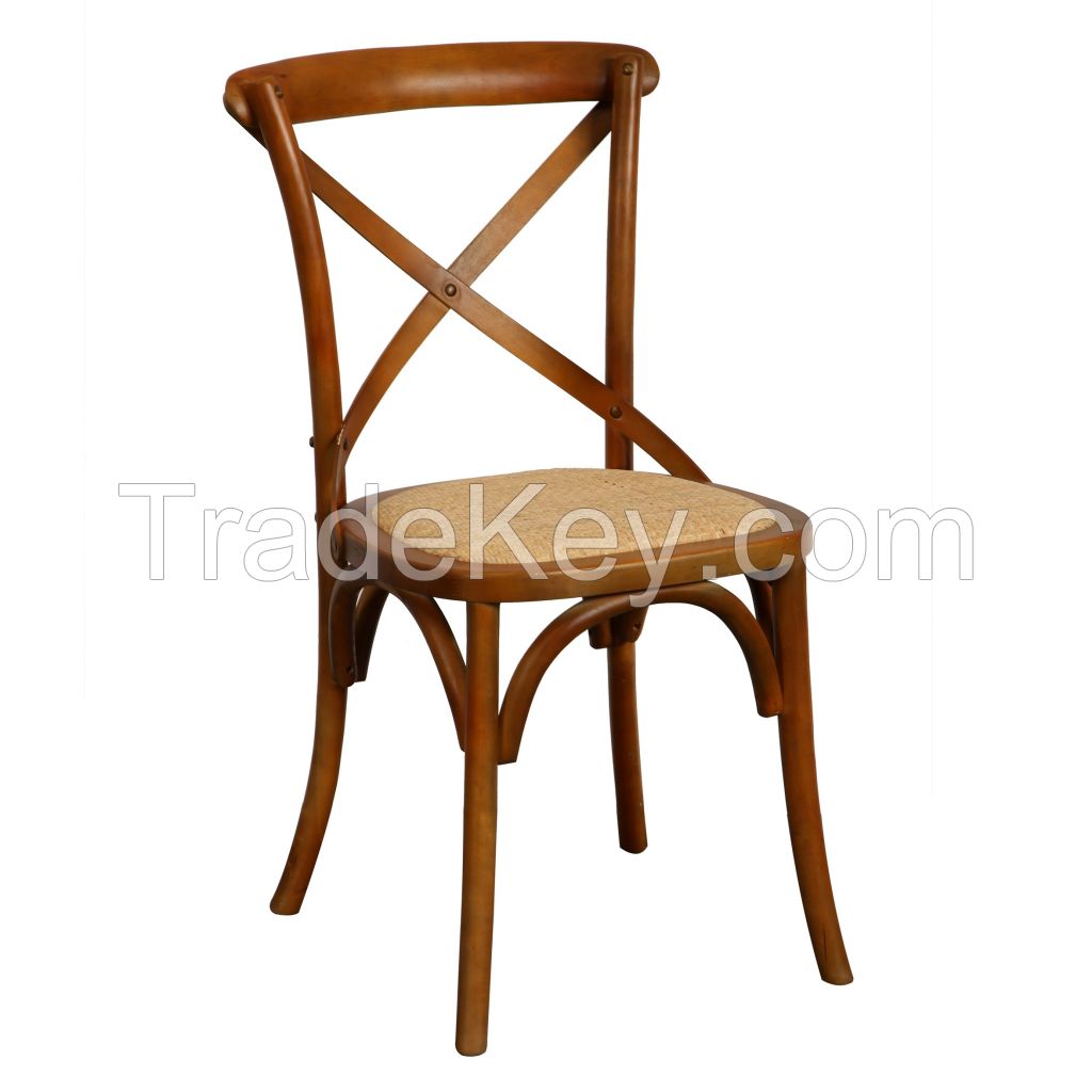 french wood X cross back dining chairs  dc-1031