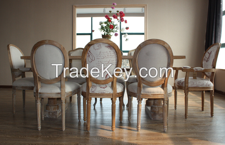 french wood round back dining chairs  dc-1001