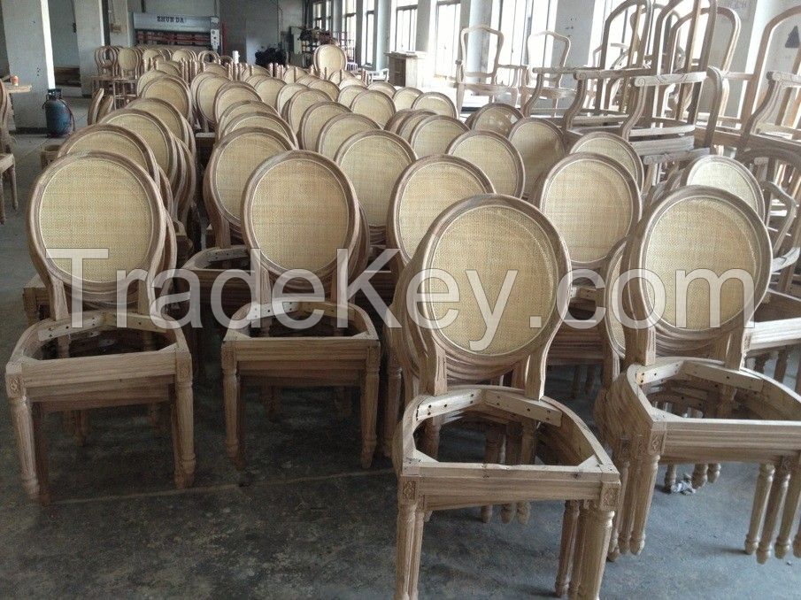 french wood round back dining chairs  dc-1001