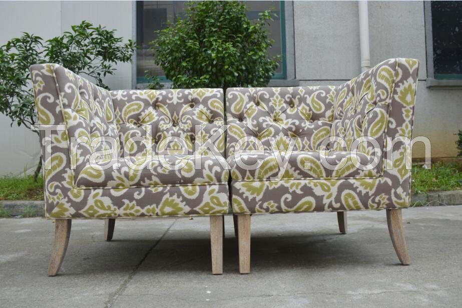 Solid Wood Living Room Furniture Fabric Accent Club Living Room Chair