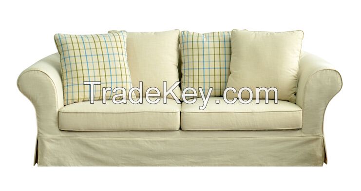 Modern living room European style sofa french style linen upholstered sofa