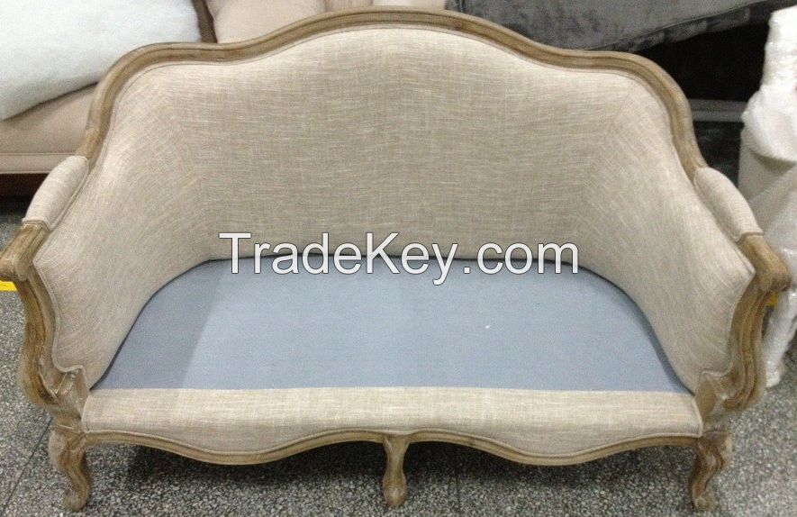 French style three seater Soft Shunde Fabric Chesterfield Sofa in China