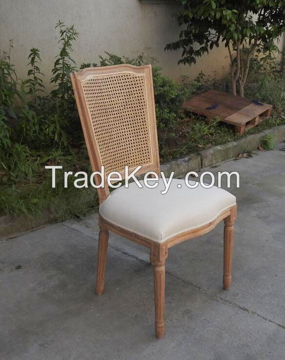 Cheap Modern Vintage Rattan Restaurant Used Dining Chairs Rattan Wood Chair