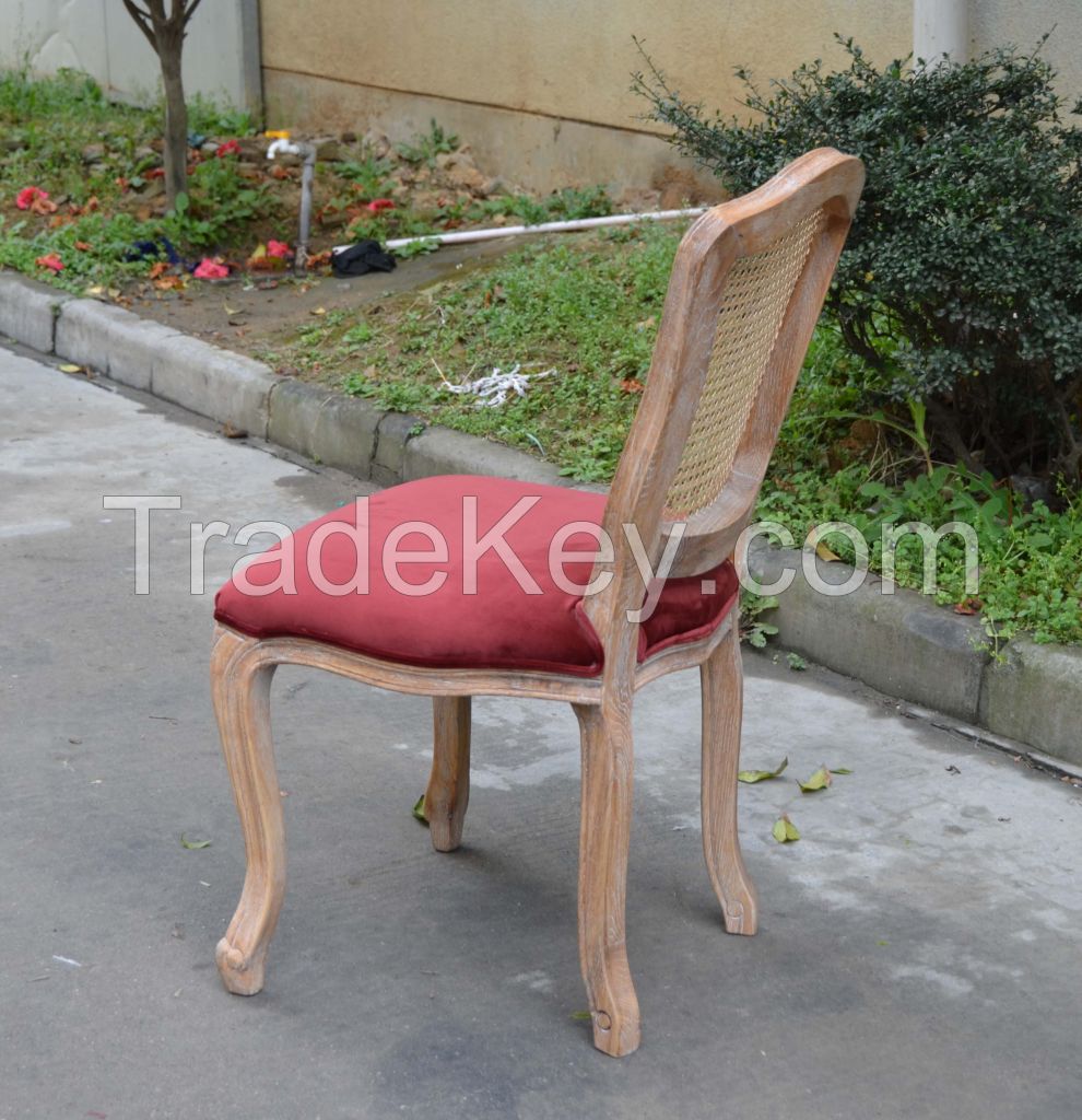 Antique Furniture Vines Outdoor Cane Rattan Back Fabric seats Wedding Chair on sale
