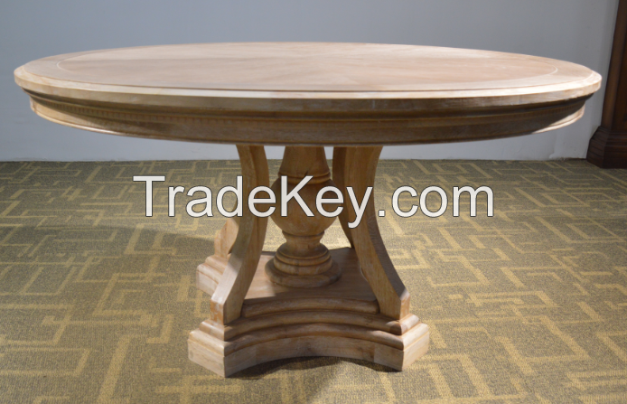 US country style solid wood vintage living room furniture dining table