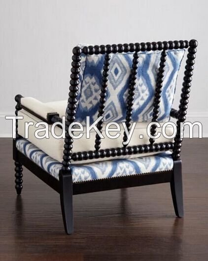 High quality wood antique arm chair hotel furniture upholstered leisure chair