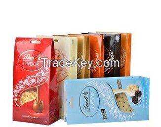 stand up food paper packaging bag with window