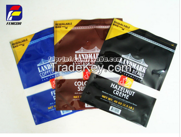 Durable Coffee Bean Packaging Zipper Bags With Valve