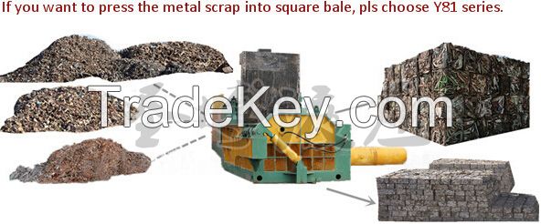 hydraulic metal scrap baler machine