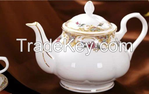 Gold decal coffee set