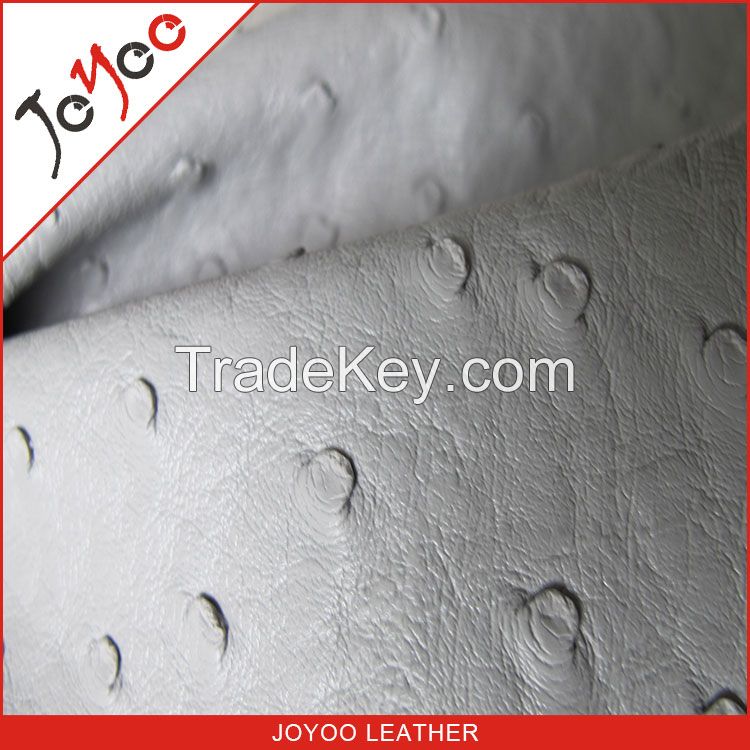 Fake Ostrich PVC for automotive upholstery leather.PVC artificial leat