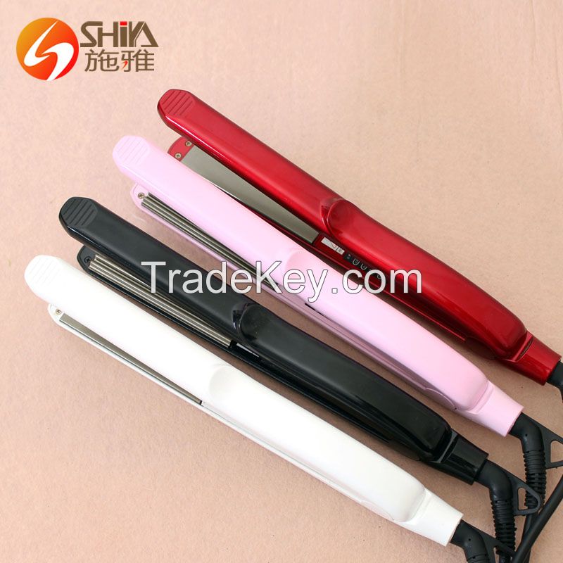 Professional Hair Curler And  Nano Titanium Flat Iron and teeth Hair Straightener SY-839S