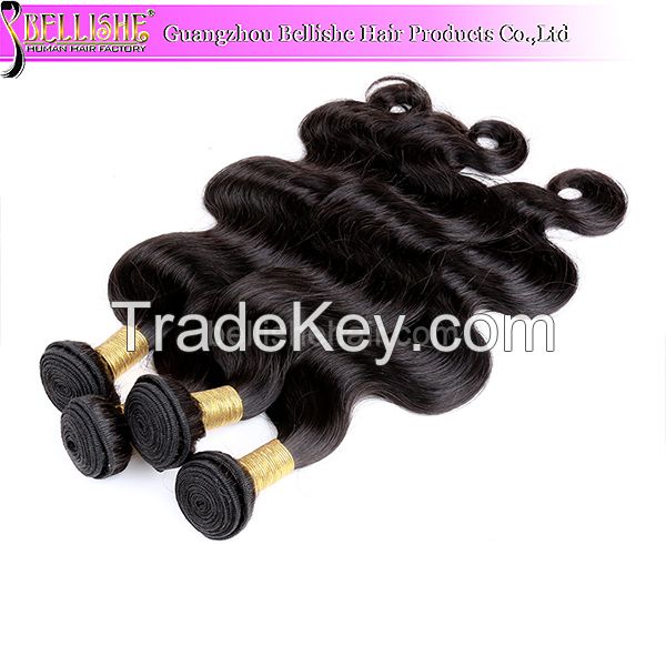 6A dyeable wavy brazilian human hair weaves