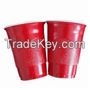 16oz disposable plastic party cup for beer water beverage double wall colored