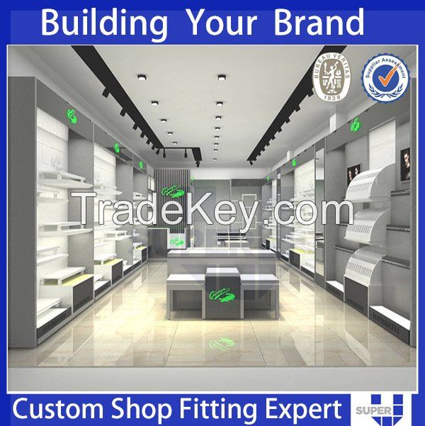 2014 Retail stores fashion display equipment for shoes or clothing shop, clothing store display and equipment, mdf shoe display rack