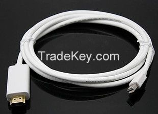 High Quality 1.8m 6ft 1080P Mini DisplayPort Display Port DP to HDMI C