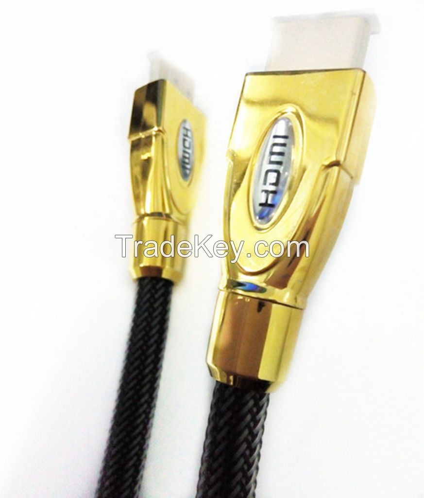 2015 Weixing 24K Gold Planted 2160P 1m 10m HDMI 2.0V Male to Male Cable with Ethernet Support 3D For HD TV