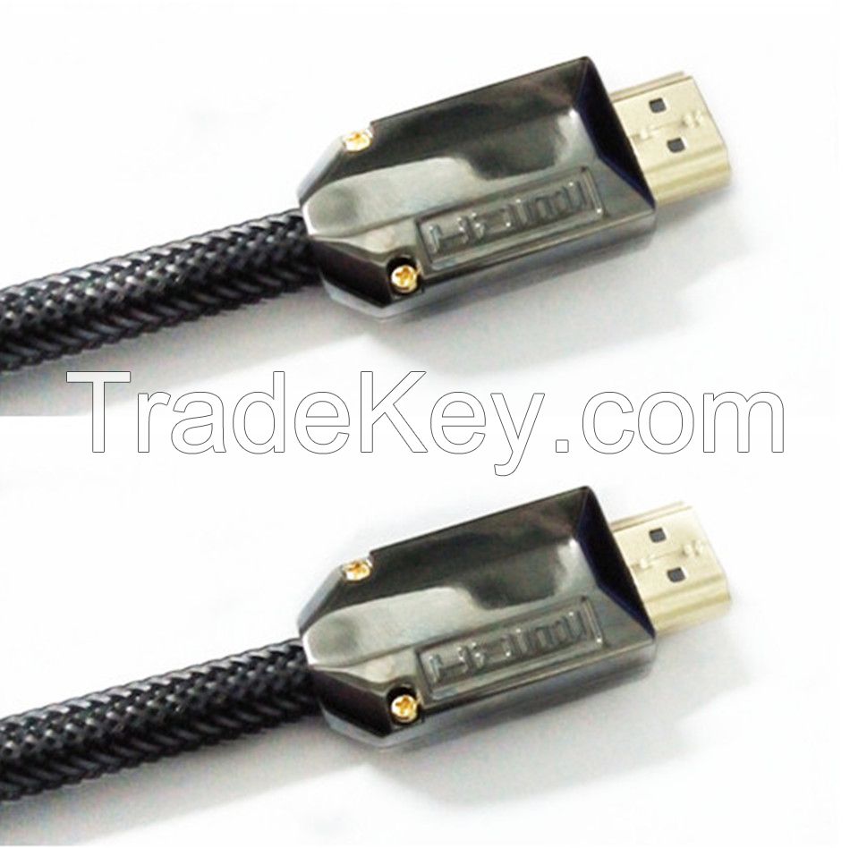 2015 Weixing 24K Gold Planted 2160P 1m 10m HDMI 2.0V Male to Male Cable with Ethernet Support 3D For HD TV