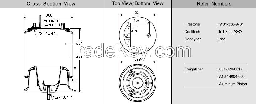 Shock absorber / Suspension Air spring