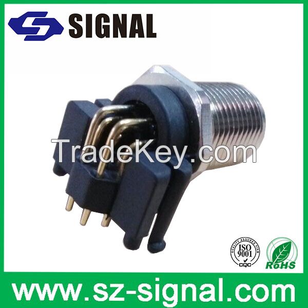 Right Angle PCB Mount Connector M12 Connector