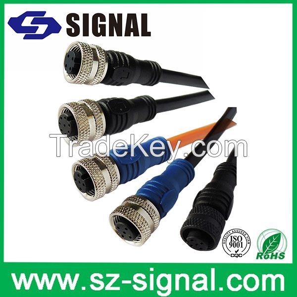 (2-12P) IP67/IP68 Waterproof PVC/Pur M8/M12 Cable