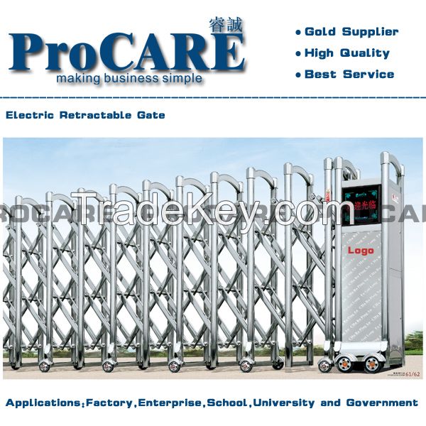 Automatic Trackless Motorized Stainless Steel Expandable Gate Price