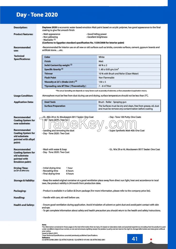 Water Based Emulsion - Day-Ton 2020